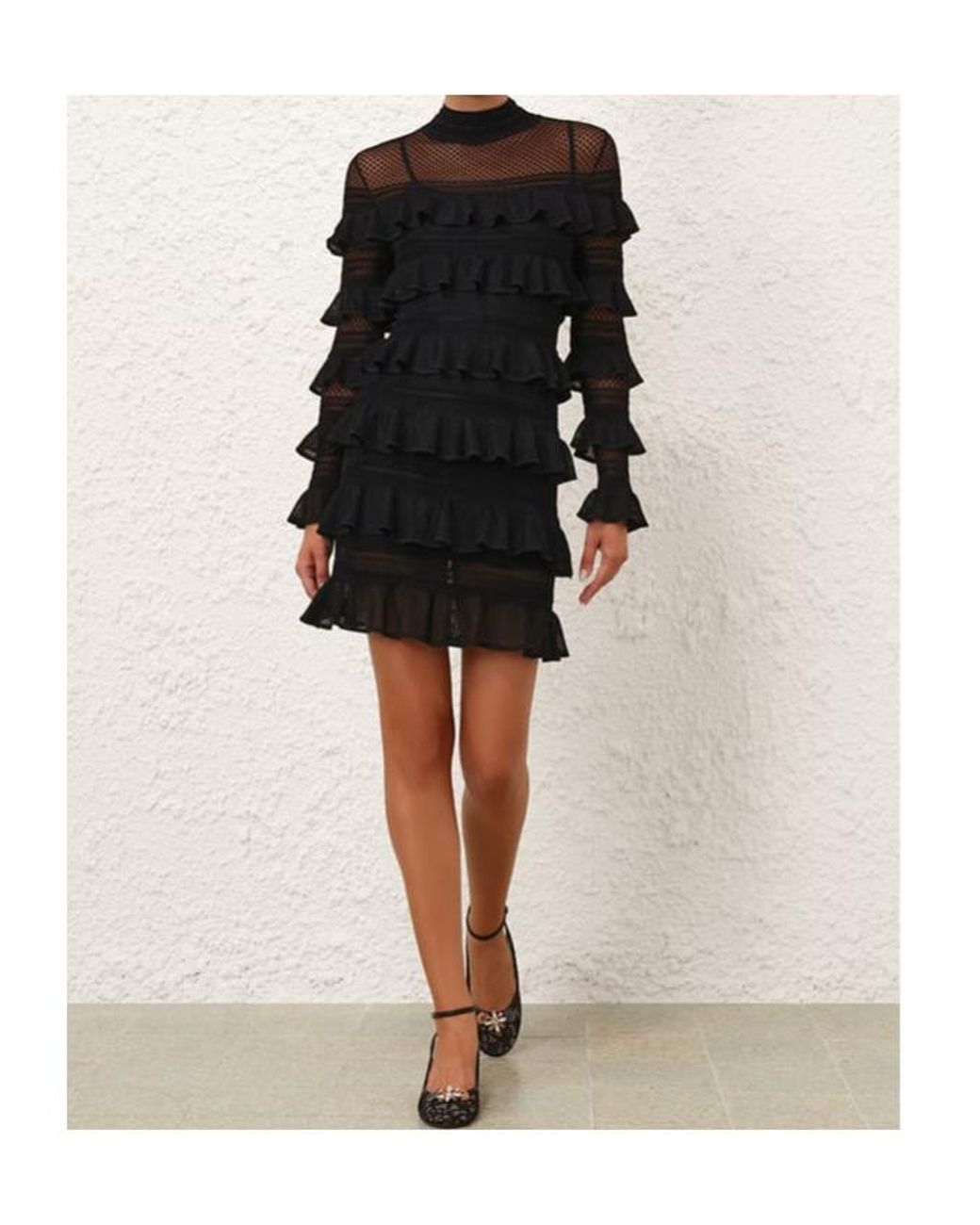 Zimmermann Black Crush Mini Dress
