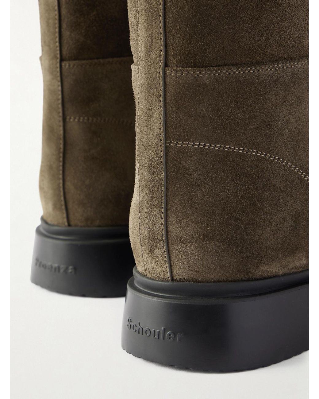 Proenza Schouler Brown Bank Suede Knee Boots