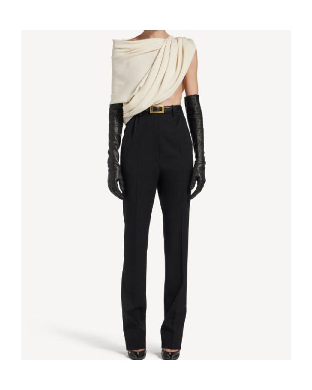 Balenciaga Black High Waist Slim Pants