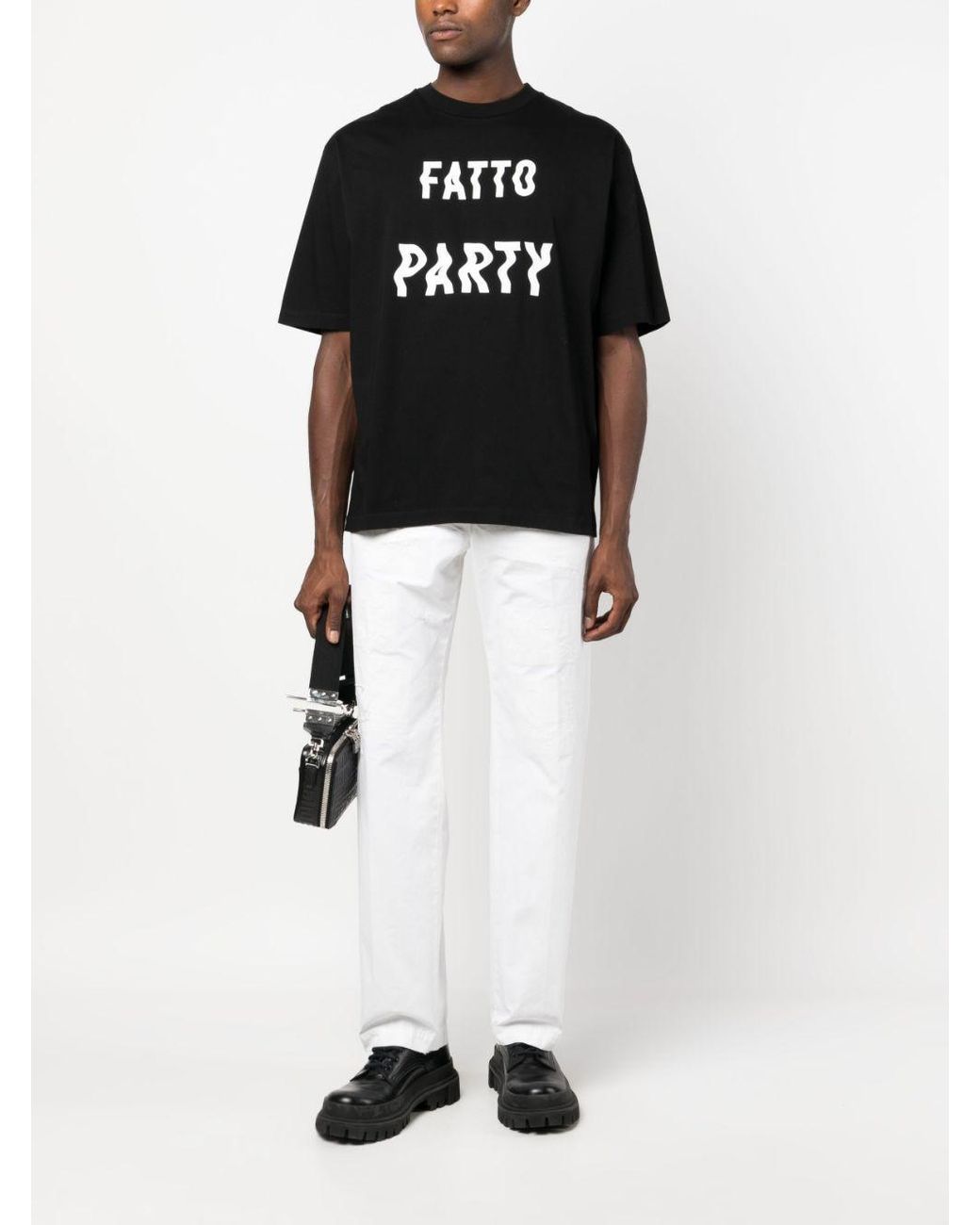 DSquared² White Logo Printed Casual Pants for men