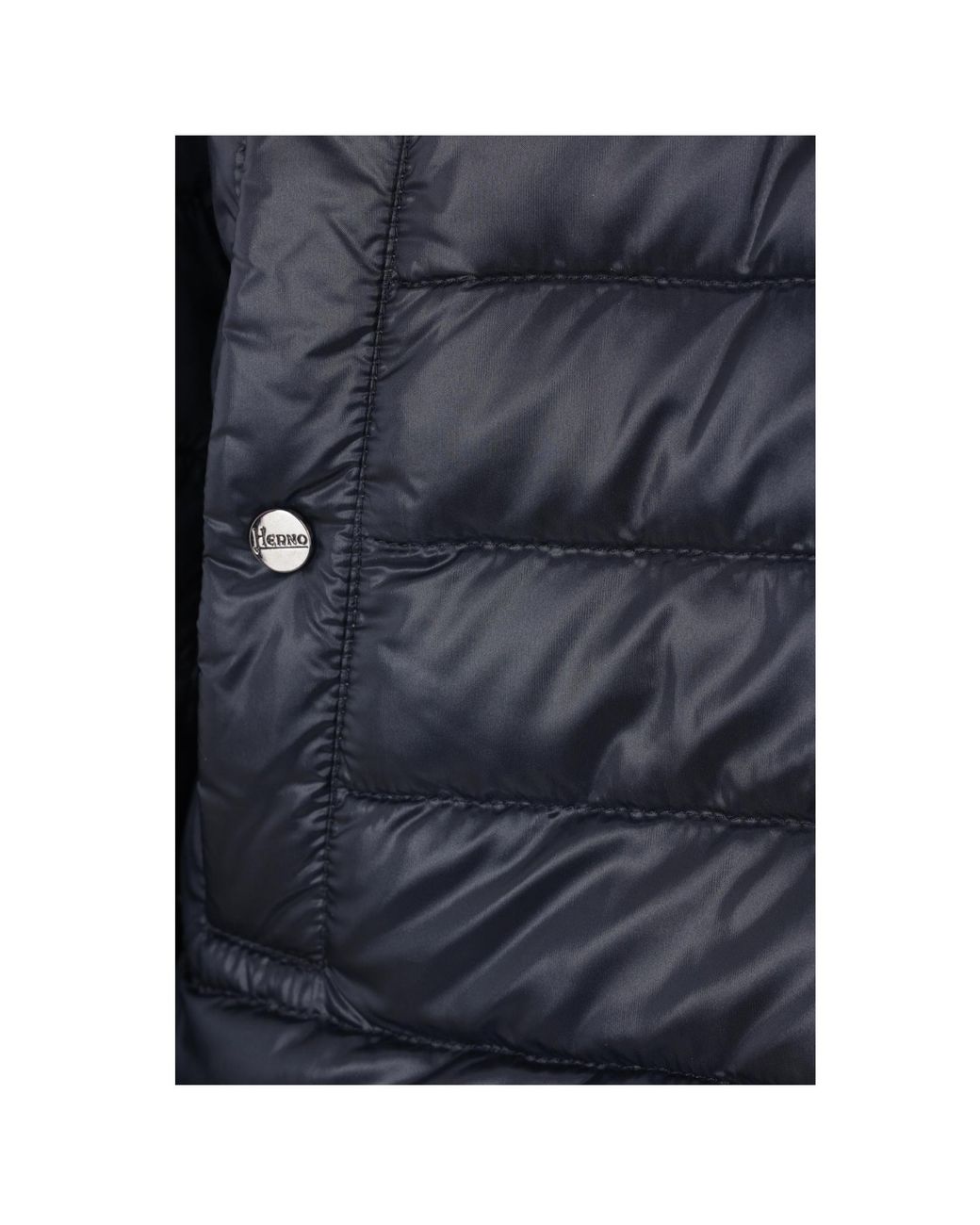 Herno Blue Nylon Reversible Down Jacket for men