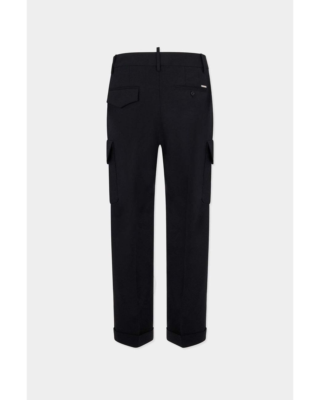 DSquared² Black Logo-Plaque Cargo Pants for men