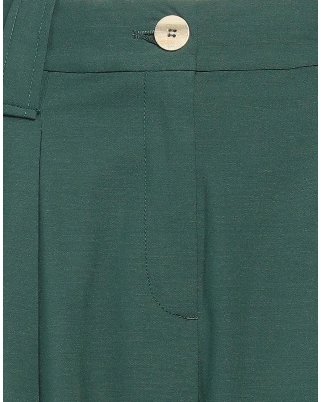 Ganni Green Loose Straight-Leg Pants