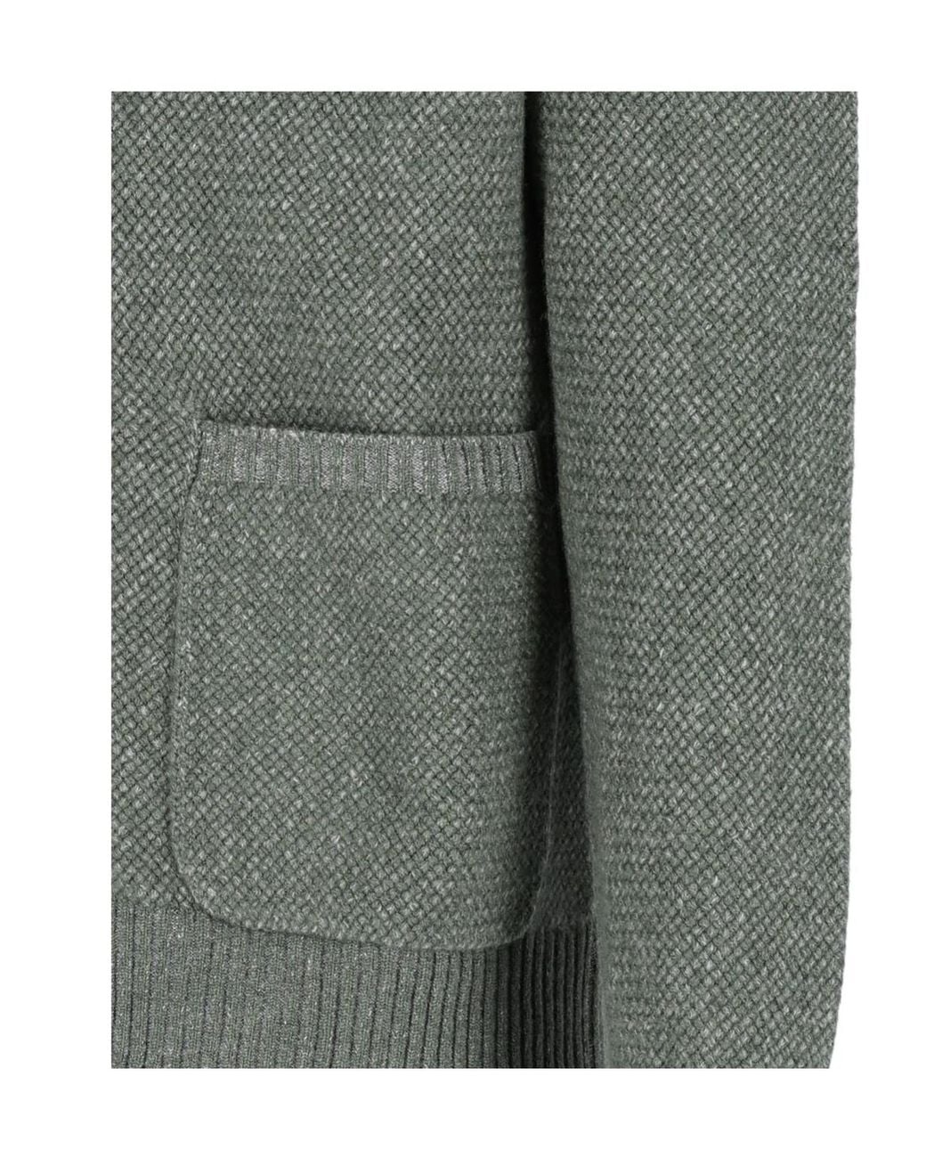 Zegna Gray Light And Mélange Cashmere And Wool Jacket for men