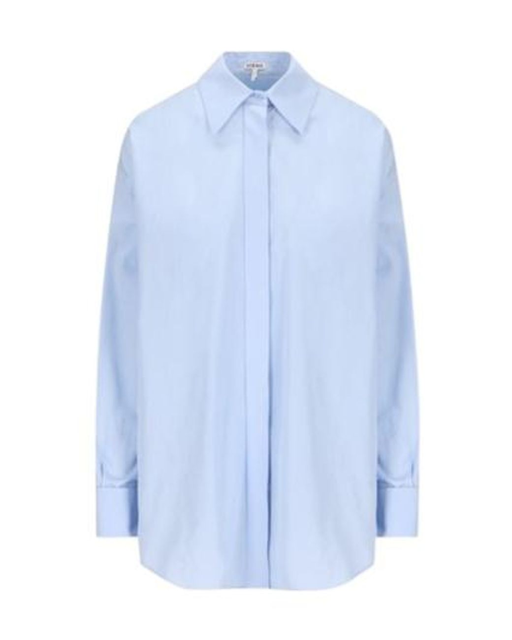 Loewe Blue Curved Hem Buttoned Shirt