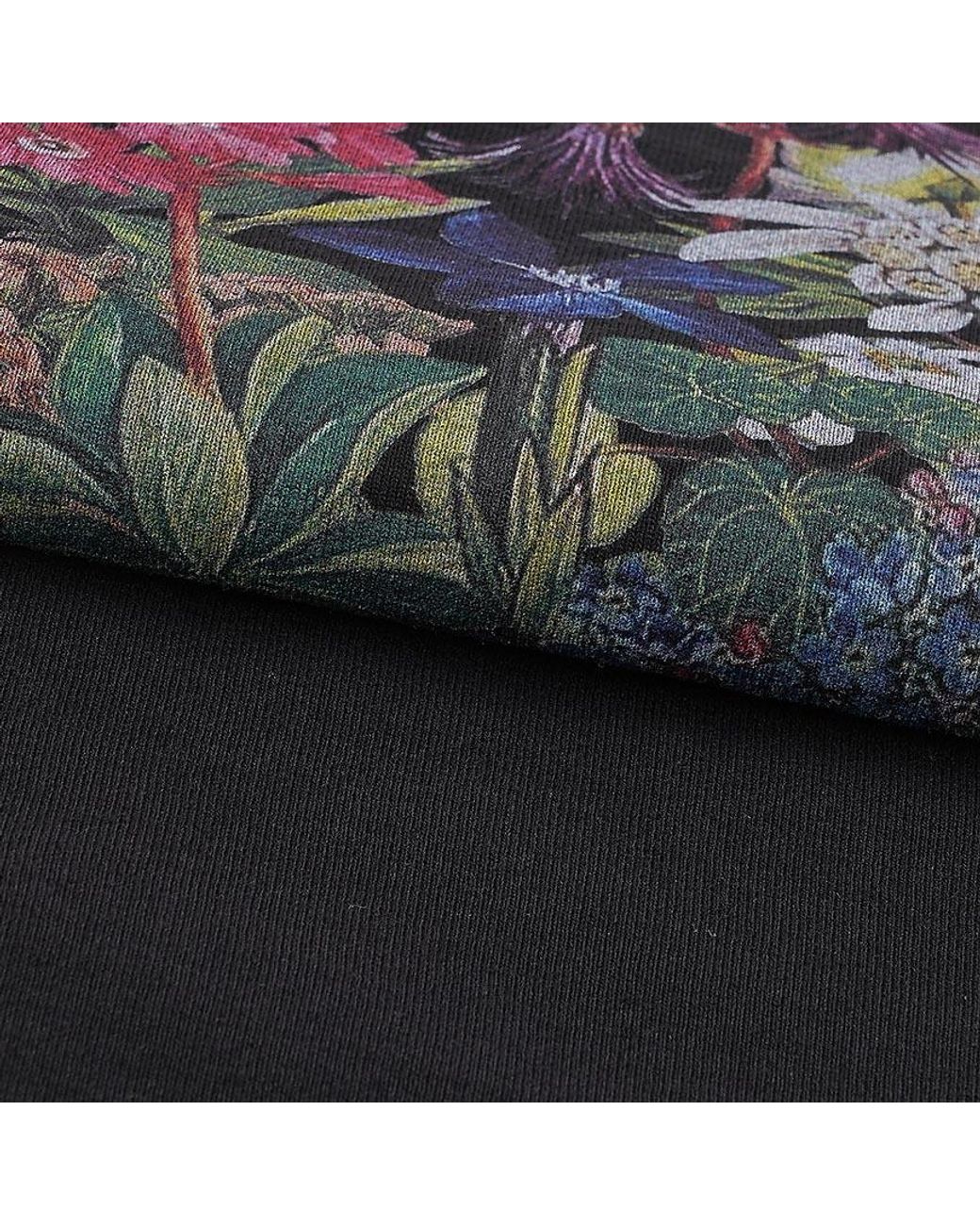 NANGA Black Retro Floral T-Shirt for men