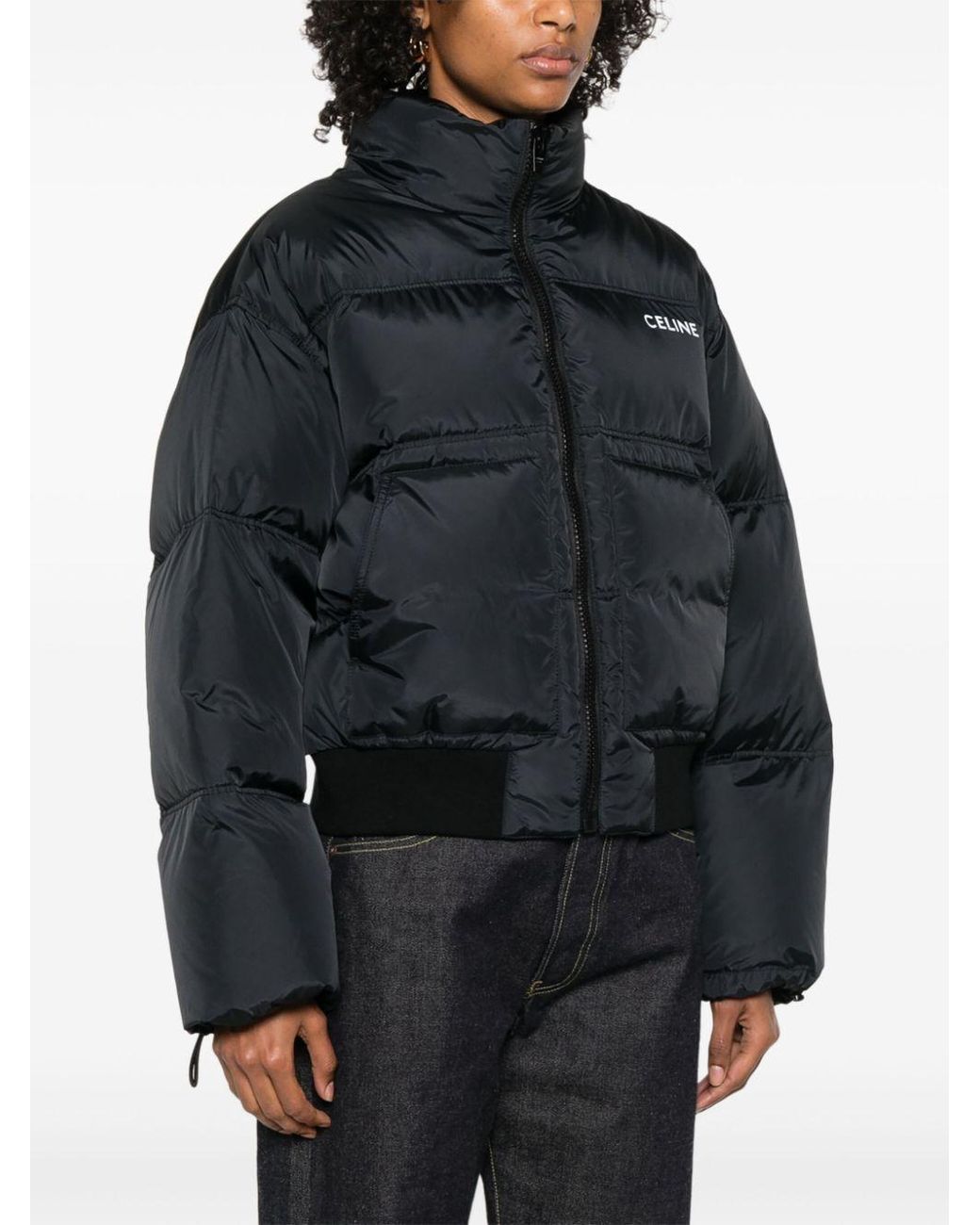 Céline Black Cropped Down Jacket