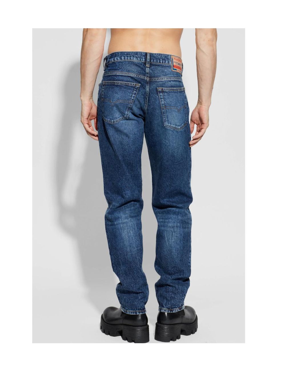 DIESEL Blue 2023 D-Finitive Straight-Leg Jeans for men