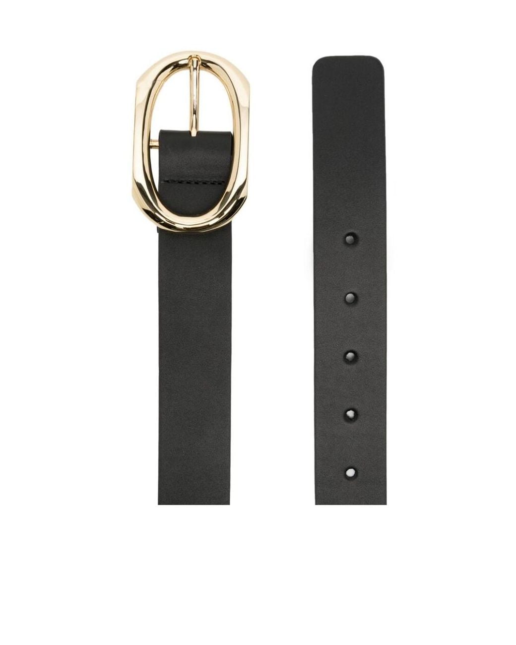 Anine Bing Black Signature Link Buckle Fastened Belt