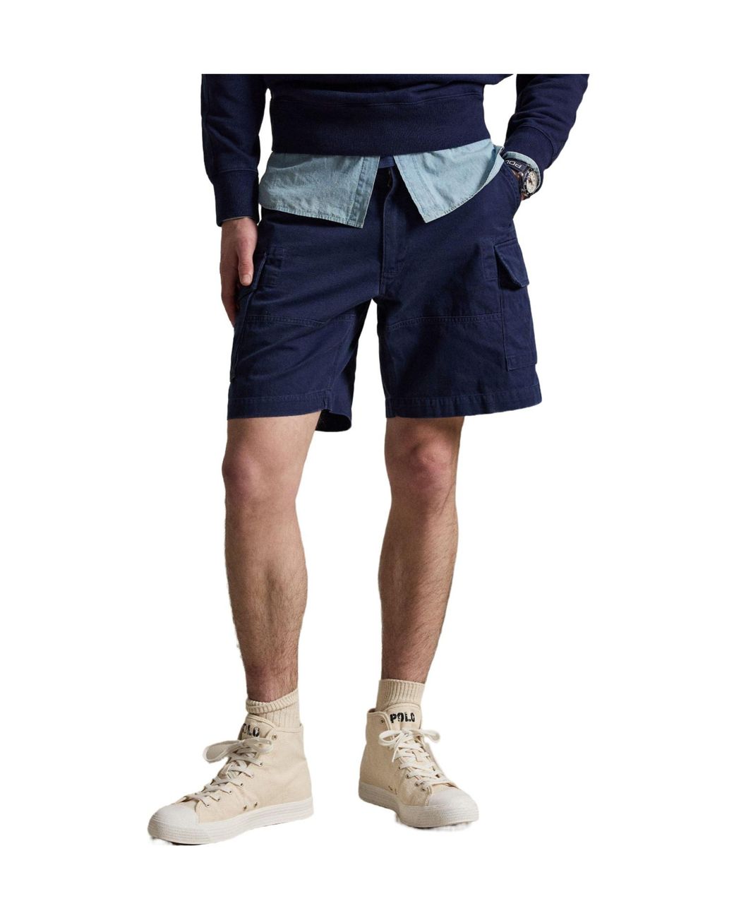 Polo Ralph Lauren Blue Cargo Shorts for men