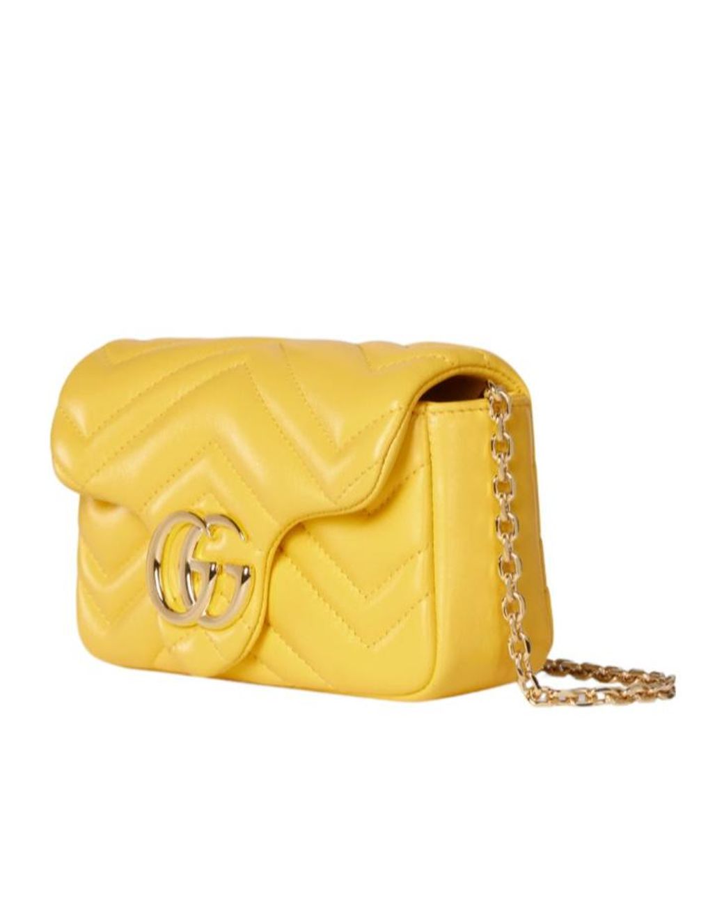 Gucci Yellow Gg Marmont Mini Bag