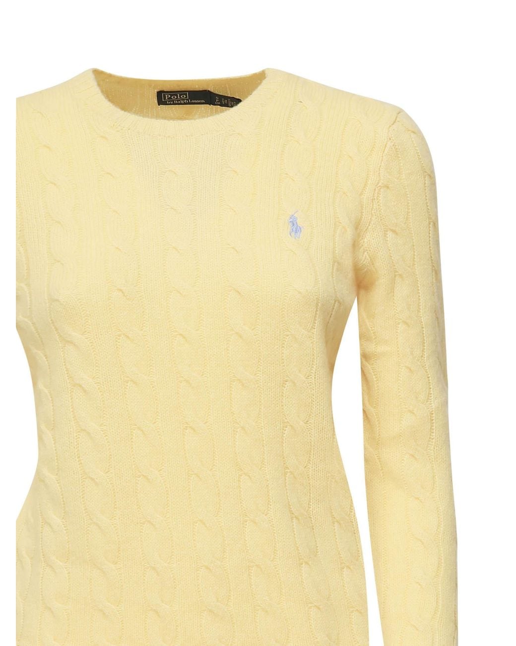 Polo Ralph Lauren Yellow Cable-Knit Knitted Sweater