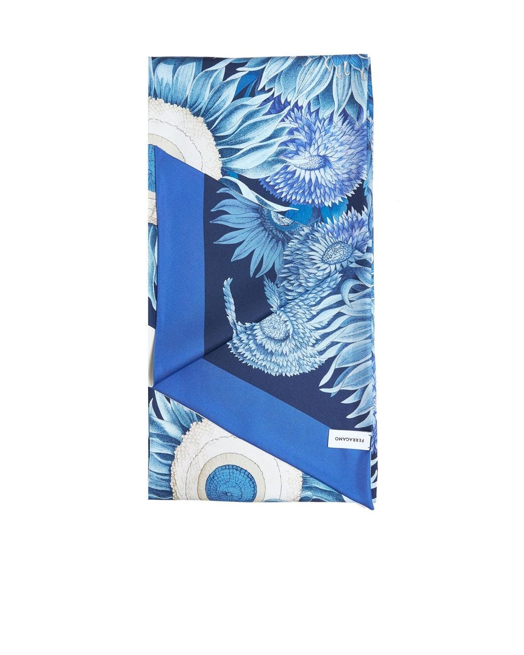 Ferragamo Blue Pattern Scarf
