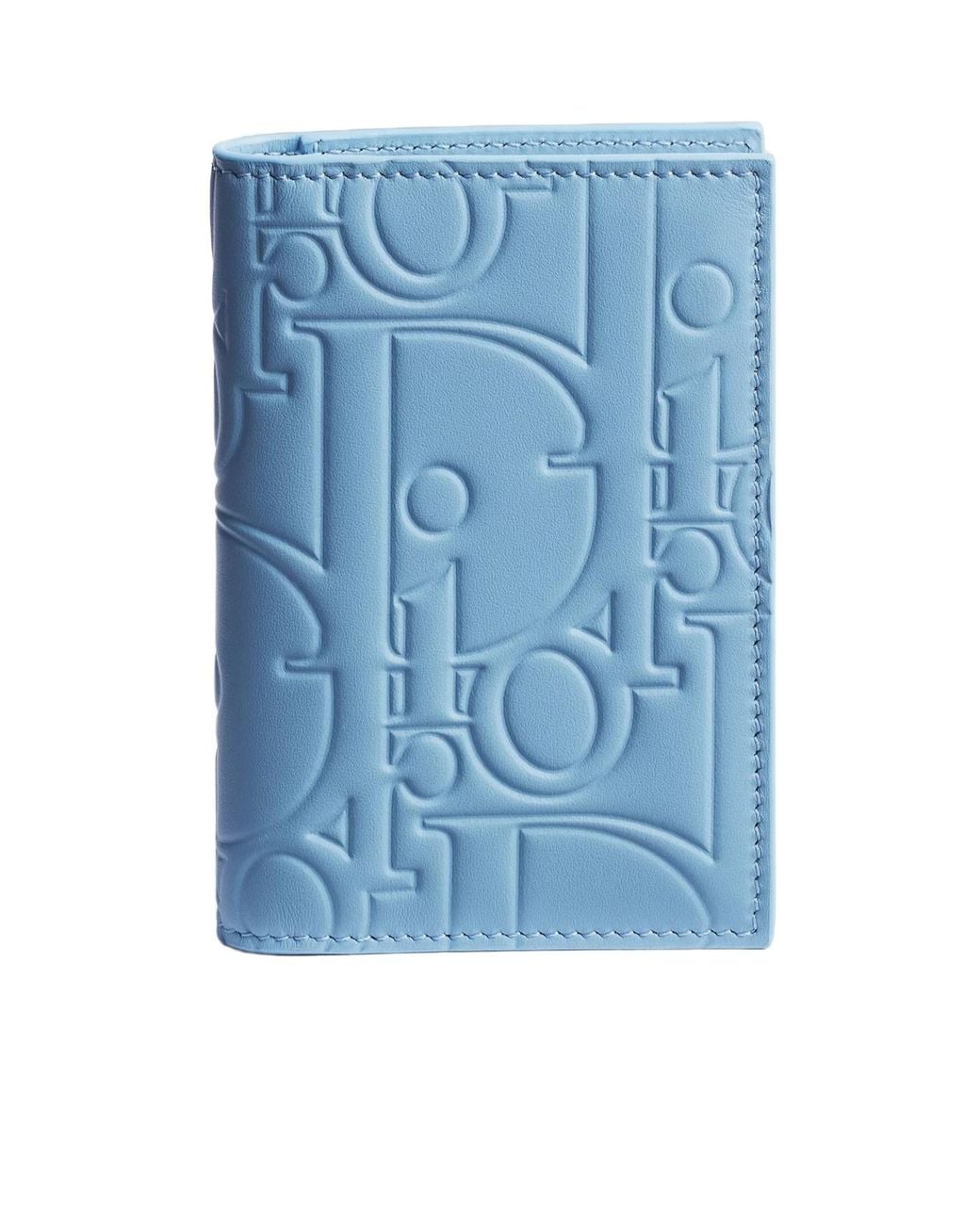 Dior Blue Bifold Card Holder for men