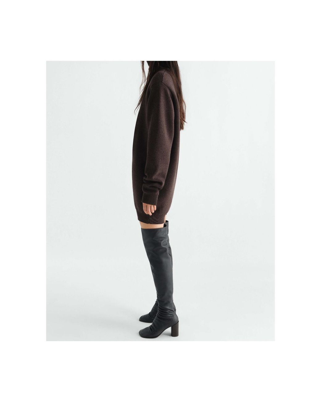 Lemaire Brown Relaxed Crewneck Jumpsuit