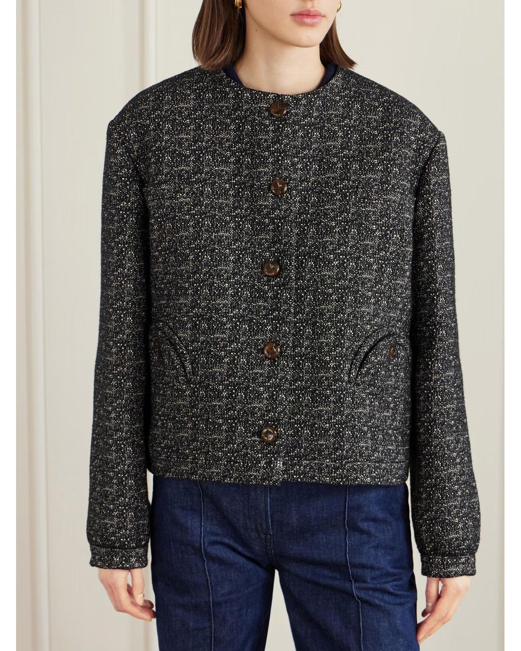 Blazé Milano Black Antalya Gliss Tweed Jacket