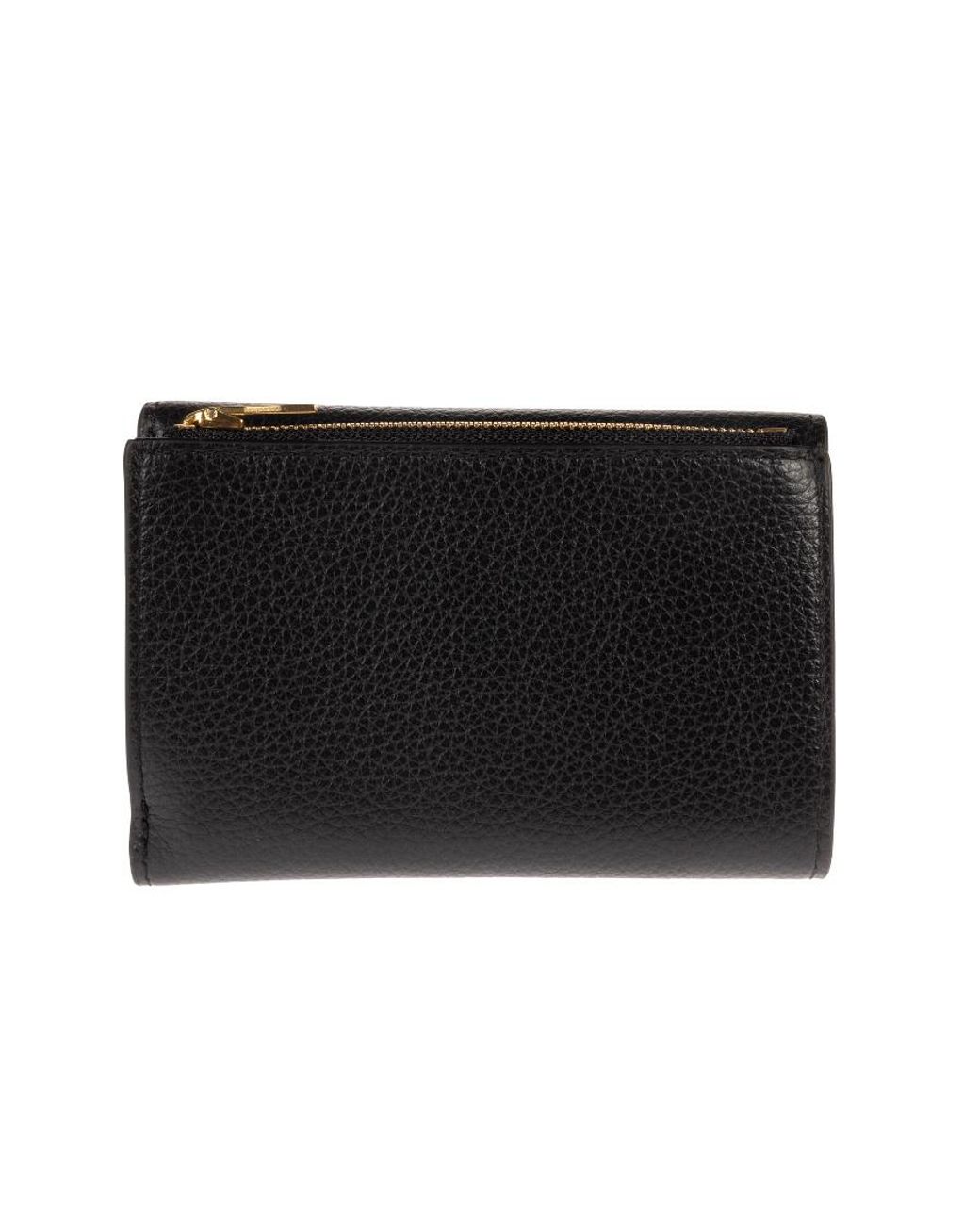 Mulberry Black Folded Multi-Card Wallet