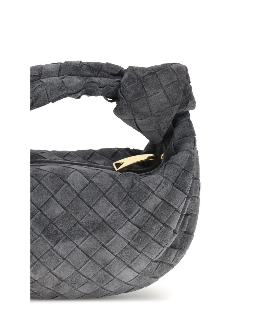 Bottega Veneta Gray Jodie Knot Detailed Mini Tote Bag