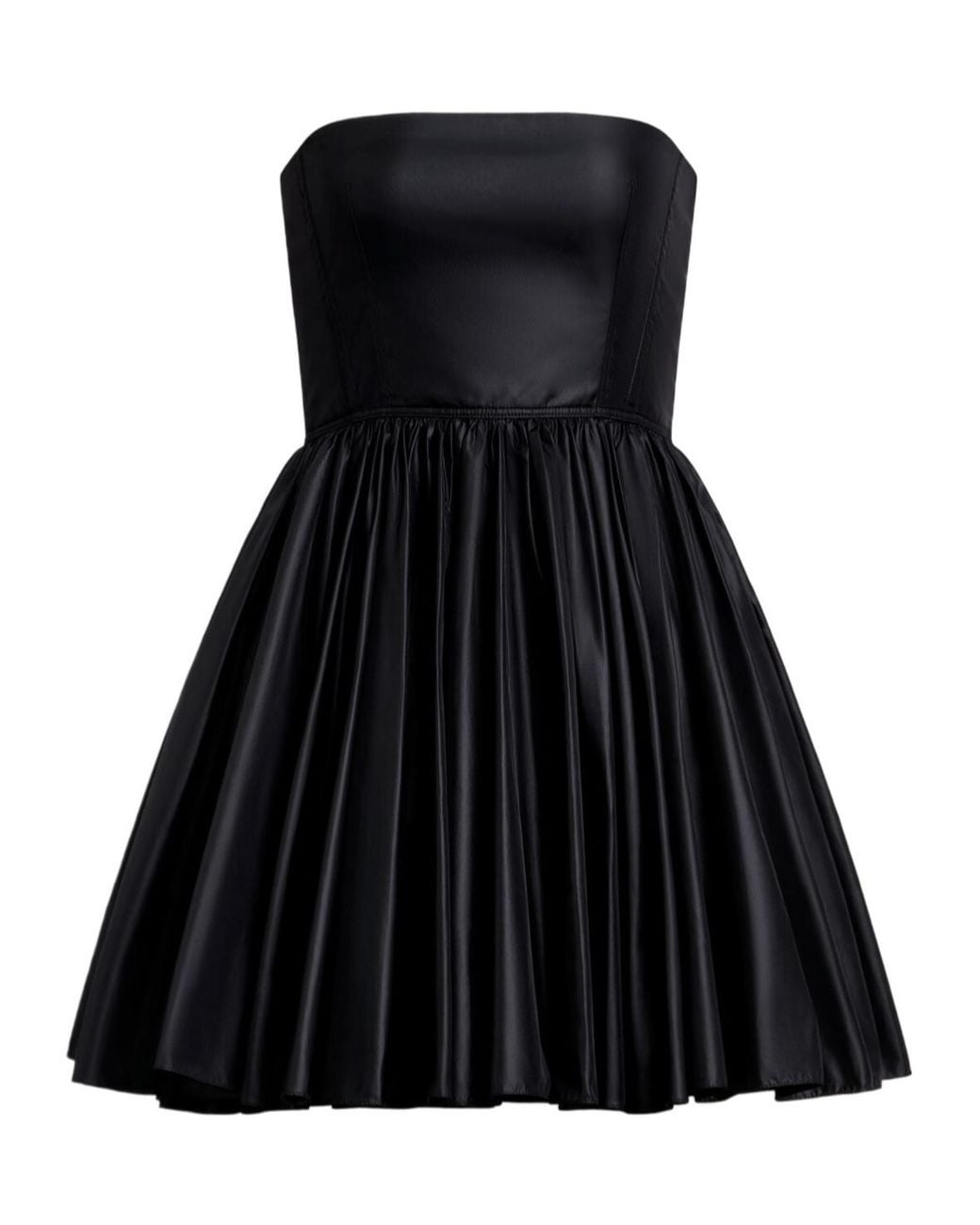 Alaïa Black Pleated A-Line Mini Dress