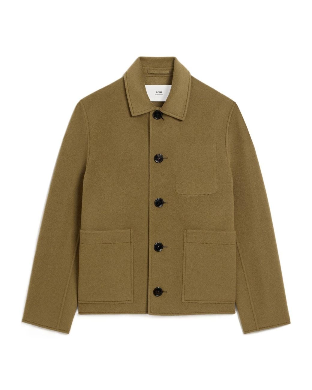 AMI Green Button-Up Jacket for men