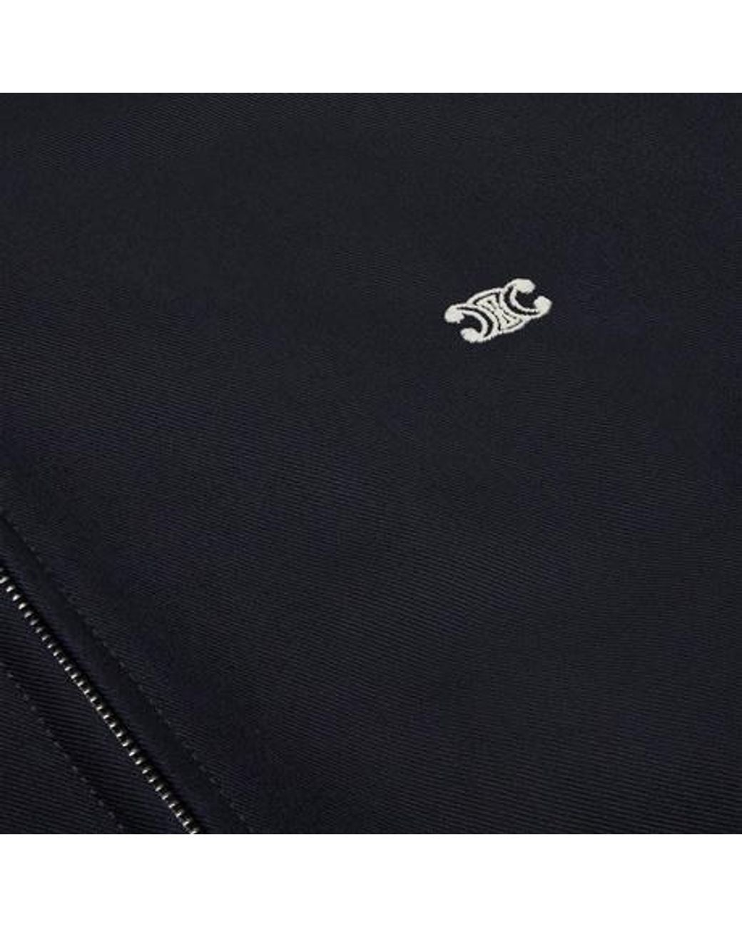 Céline Blue Triomphe Blouson Jacket With Hood for men