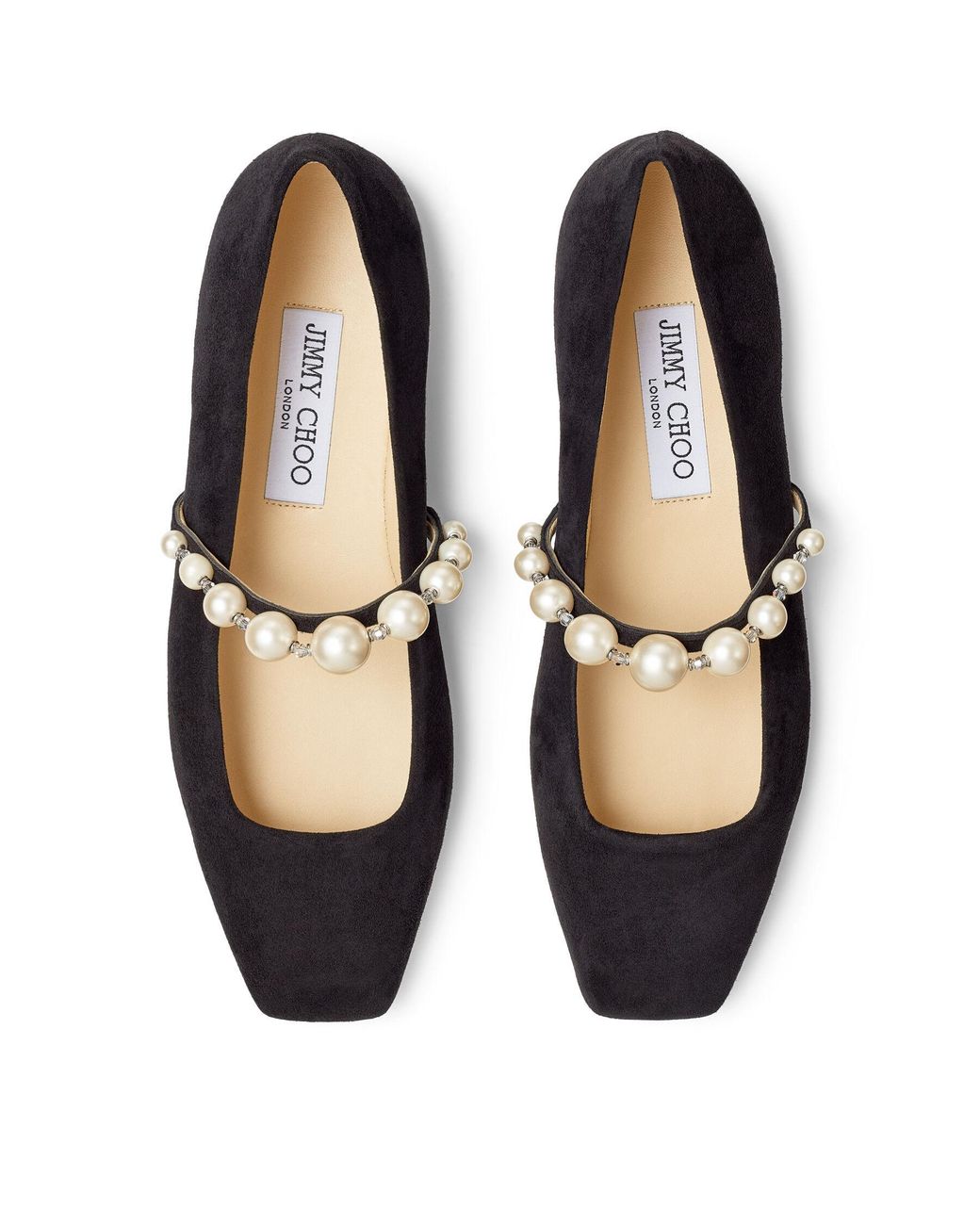 Jimmy Choo Black Slip-On Flat Shoes