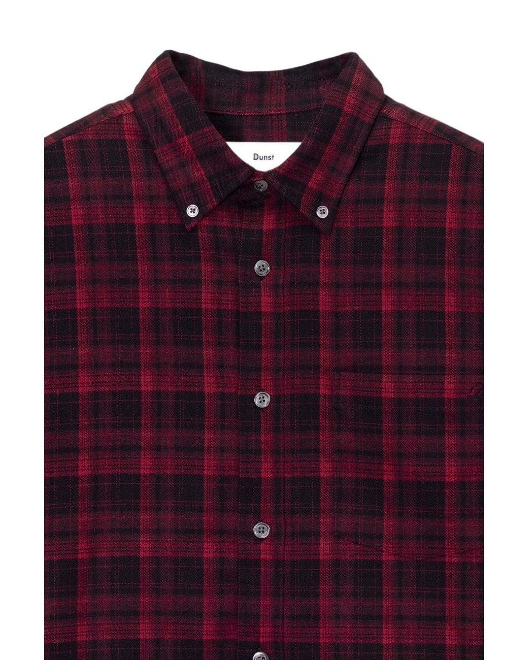 DUNST Purple Plaid Flannel Shirt for men
