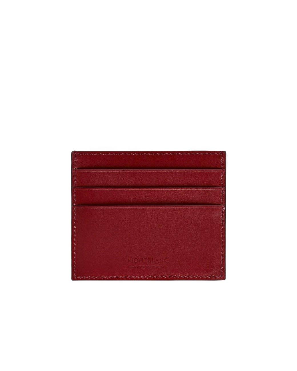 Montblanc Red Logo Embossed Card Holder for men