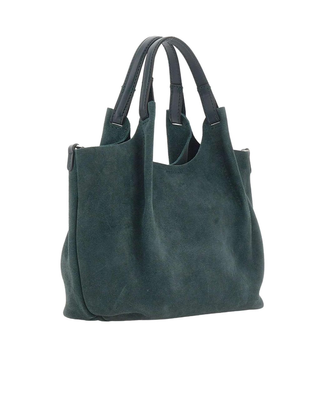 Gianni Chiarini Green Medium Dua Suede Tote Bag