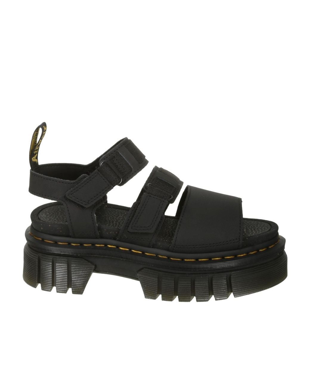 Dr. Martens Black Open-Toed Flat Sandals