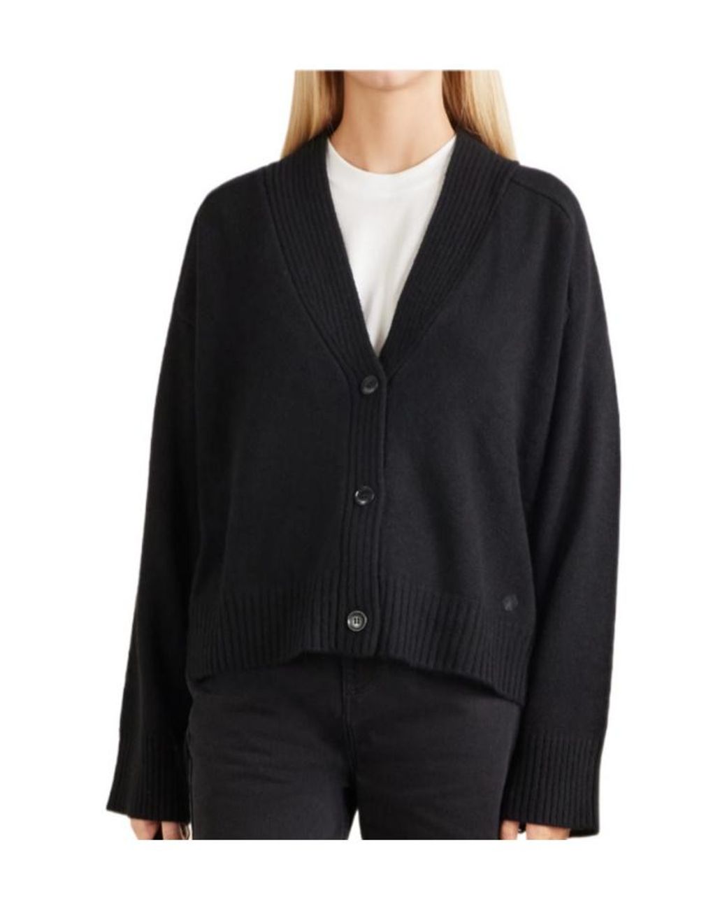 Loulou de Saison Black Cashmere Cardigan