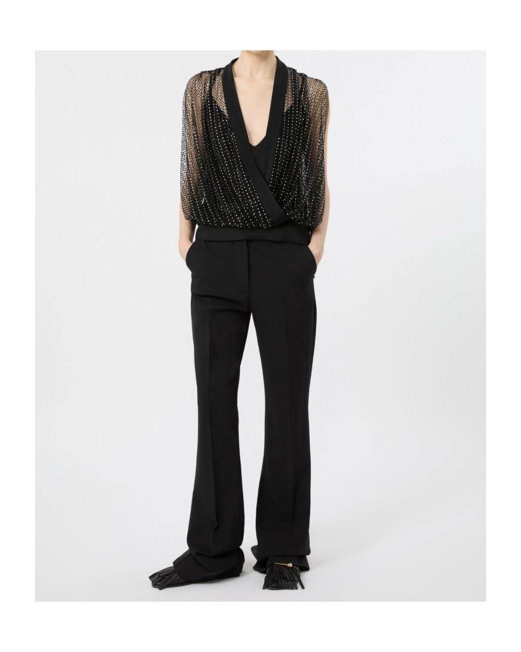 Sportmax Black Fede Flared Pants