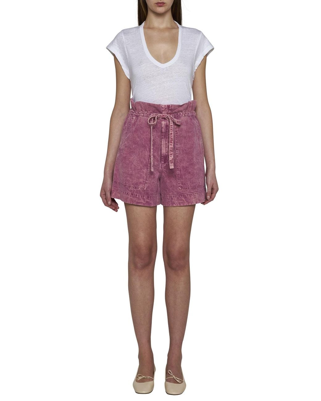 Isabel Marant White Isabel Marant Étoile Zankou V-Neck T-Shirt