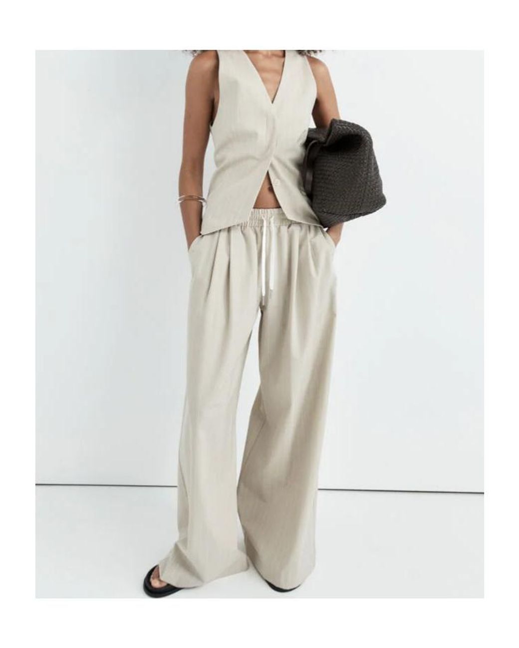 St. Agni Natural Elastic Waist Casual Pants