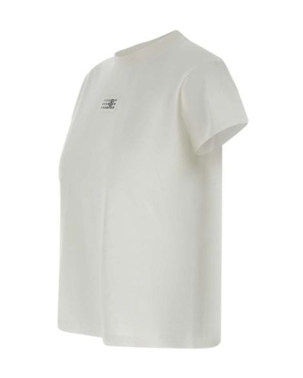 MM6 by Maison Margiela White Relaxed Fit Cotton T-Shirt