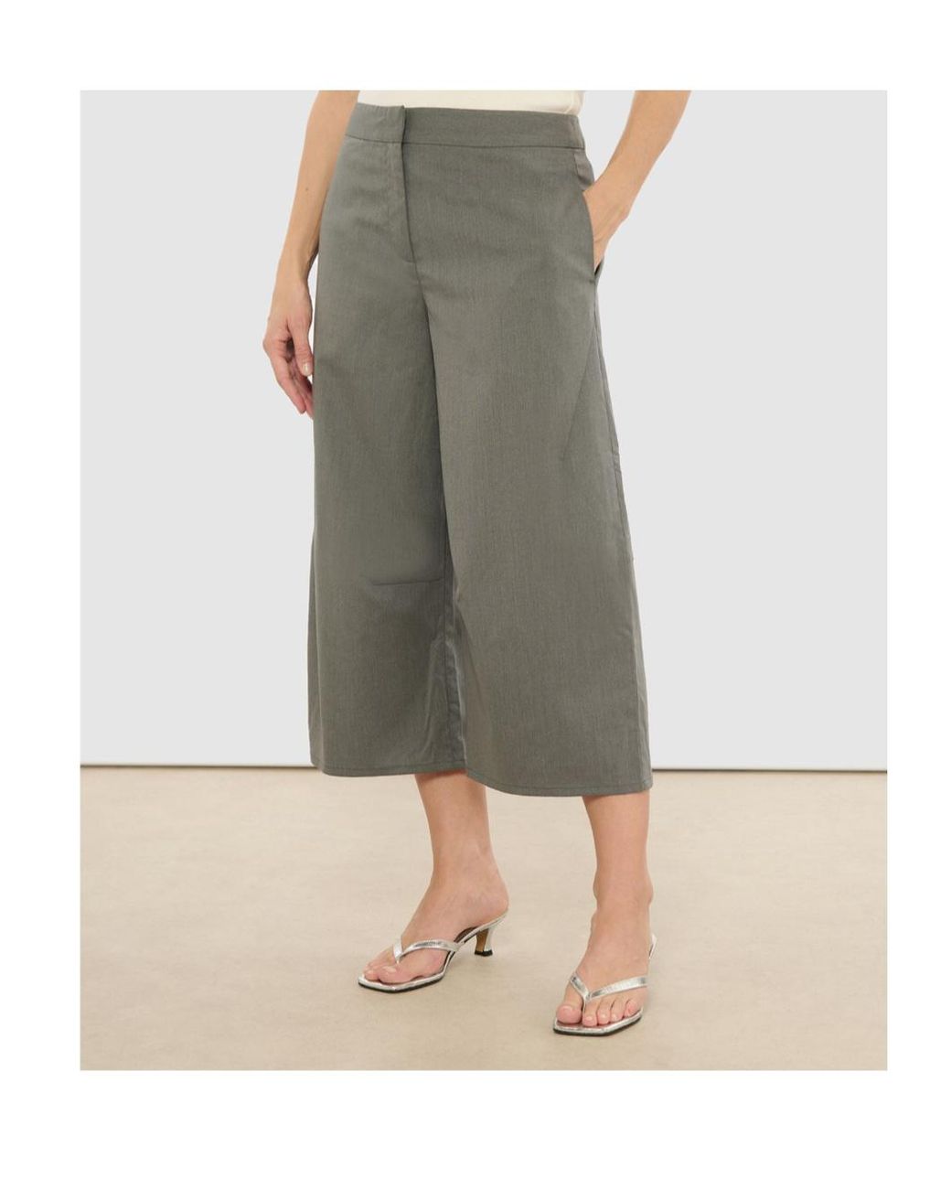 Samsøe & Samsøe Gray Wide-Leg Shorts
