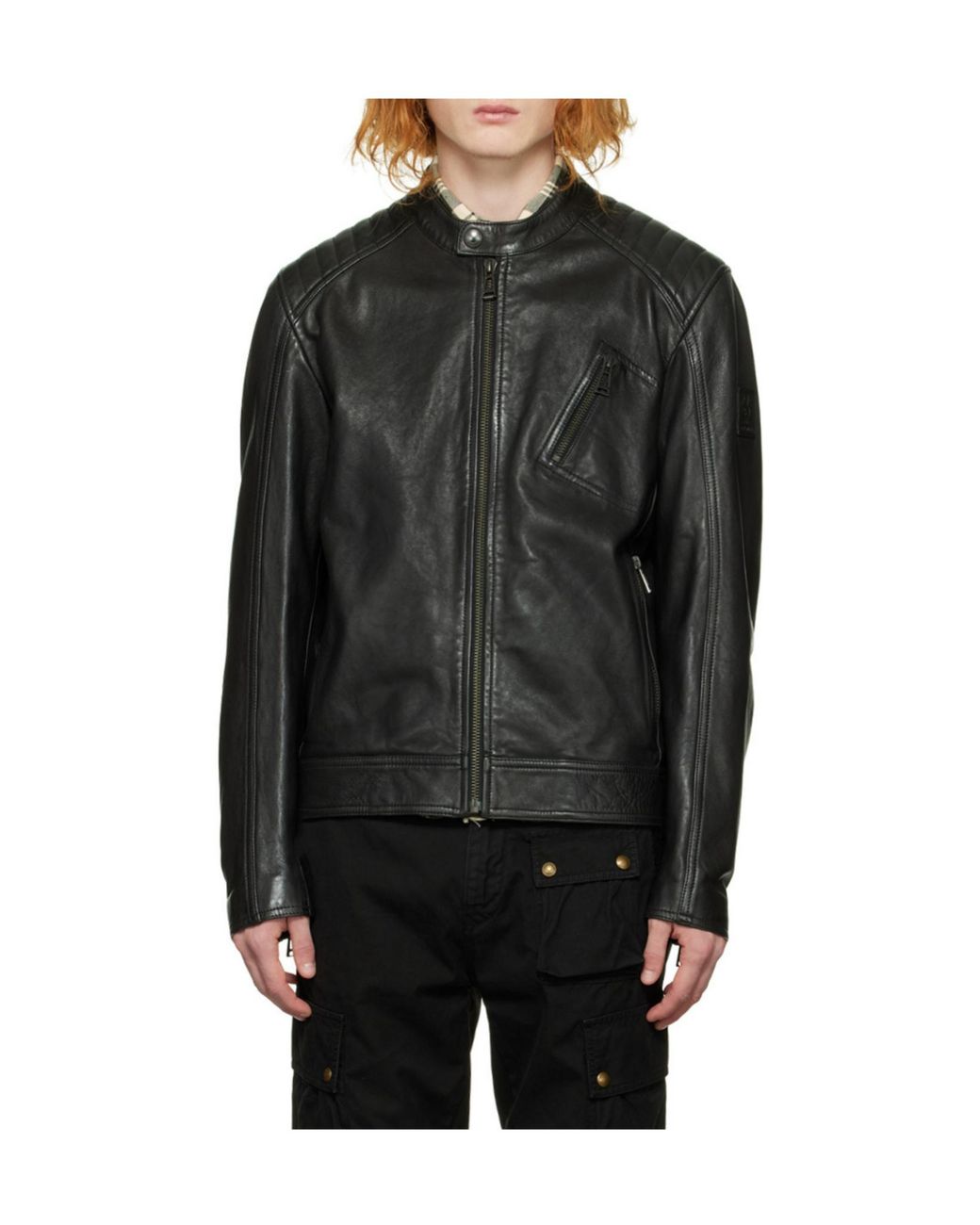 Belstaff Black V Racer Quilted Biker Jacket for men