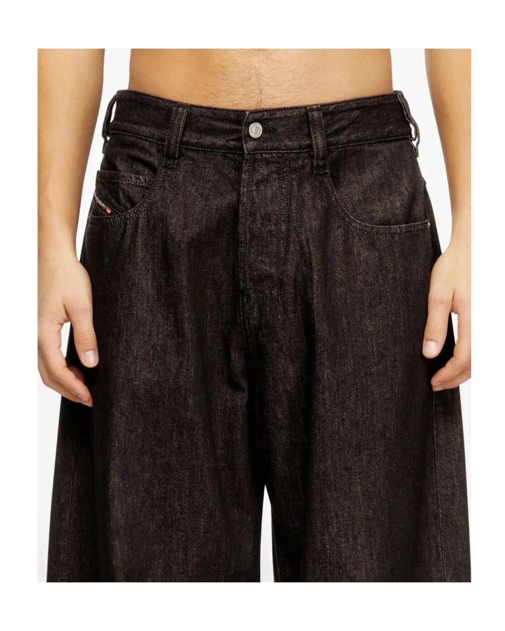 DIESEL Black 2001-D-Macro Straight Leg Distressed Jeans for men