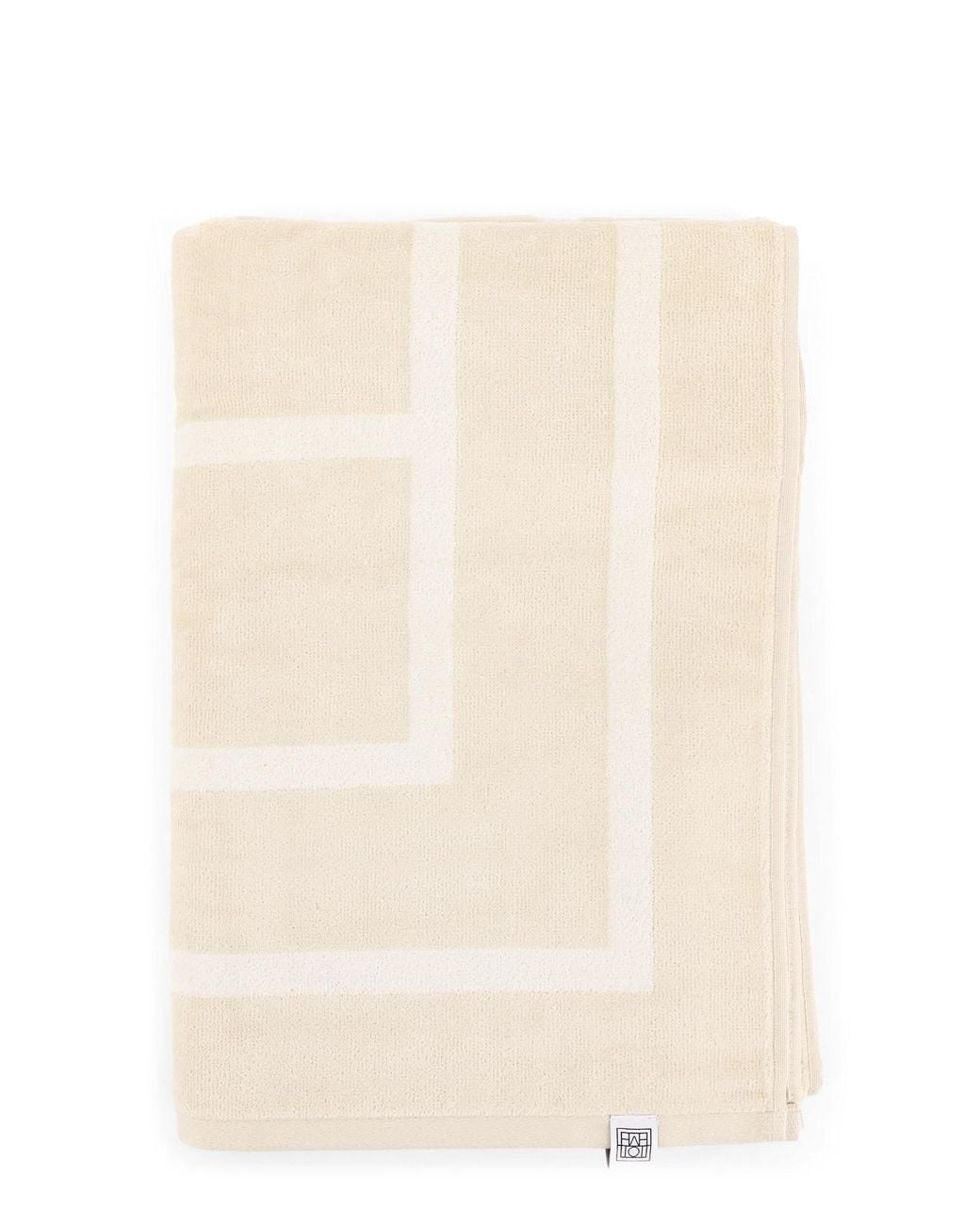 Totême White Monogram Jacquard Towel