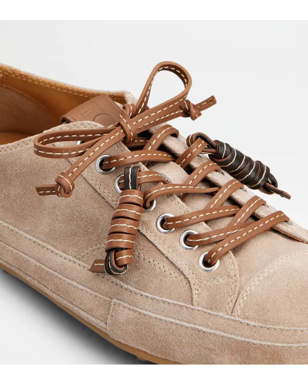 Tod's Brown Lace-Up Low-Top Sneakers