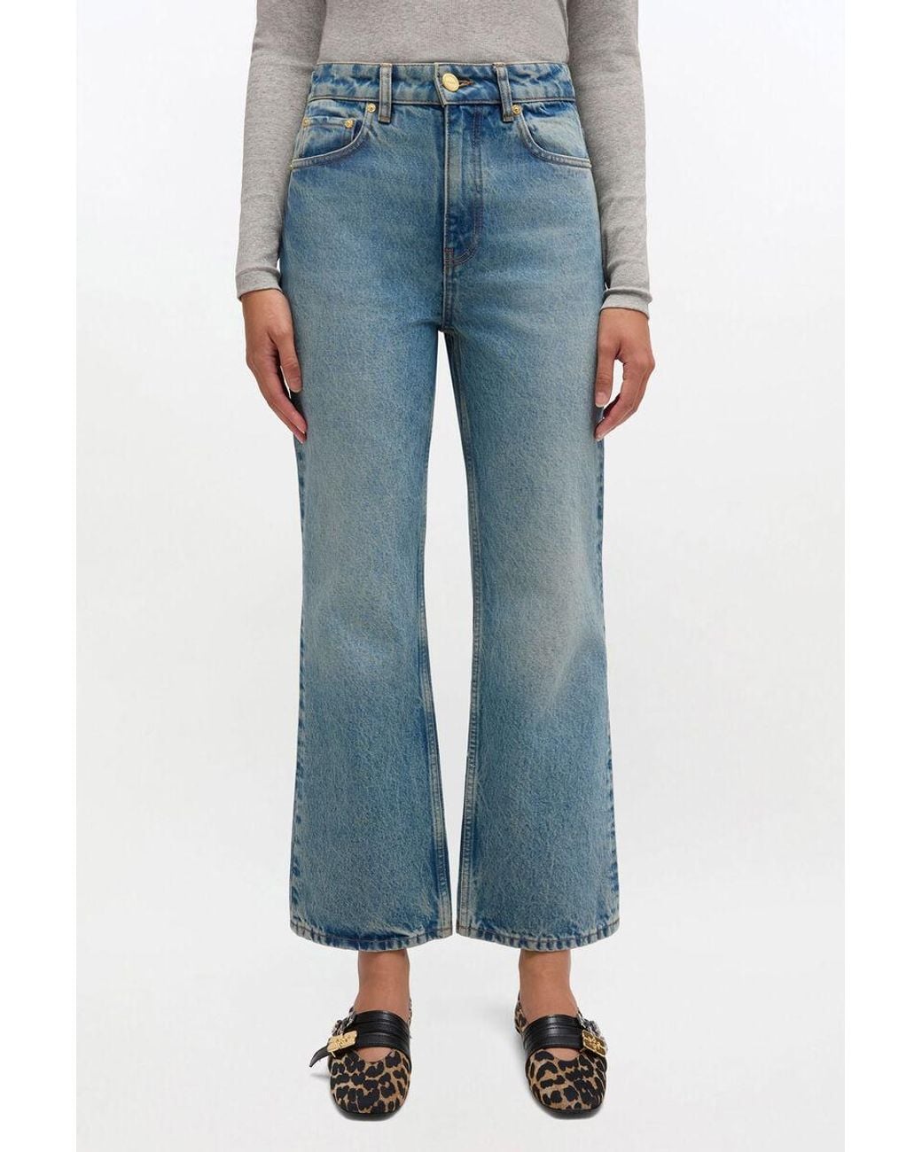 Ganni Blue Betzy Flared Jeans