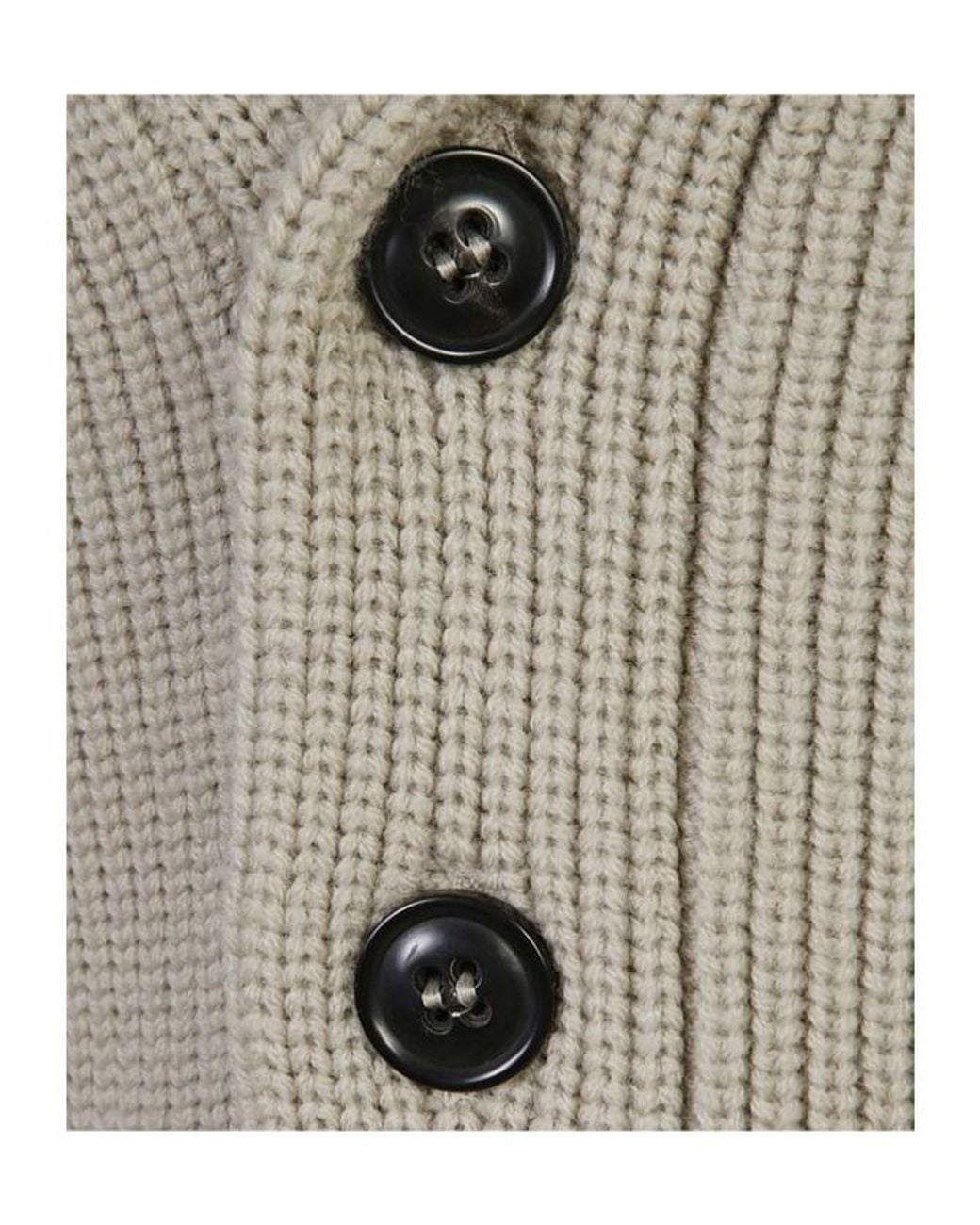 Drumohr Gray Ribbed-Knit Cardigan for men
