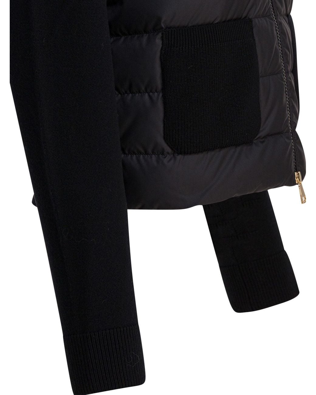Moncler Black Padded Zip-Up Cardigan