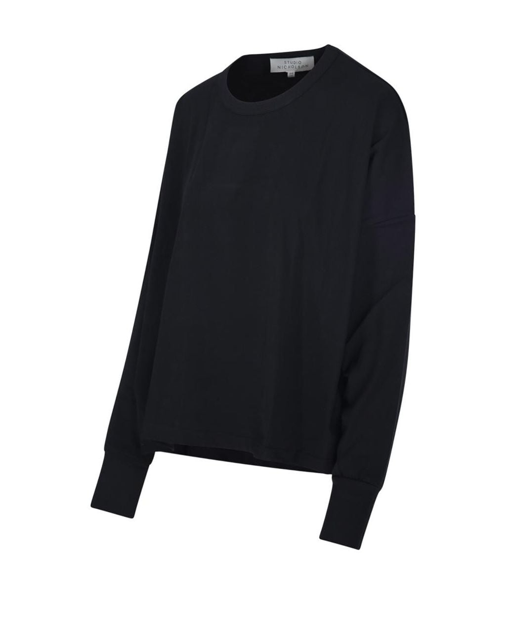 Studio Nicholson Black Loop Cropped Sweatshirt