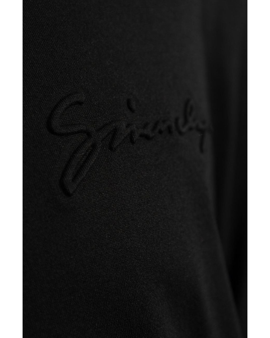 Givenchy Black Logo Embossed Crewneck T-Shirt for men