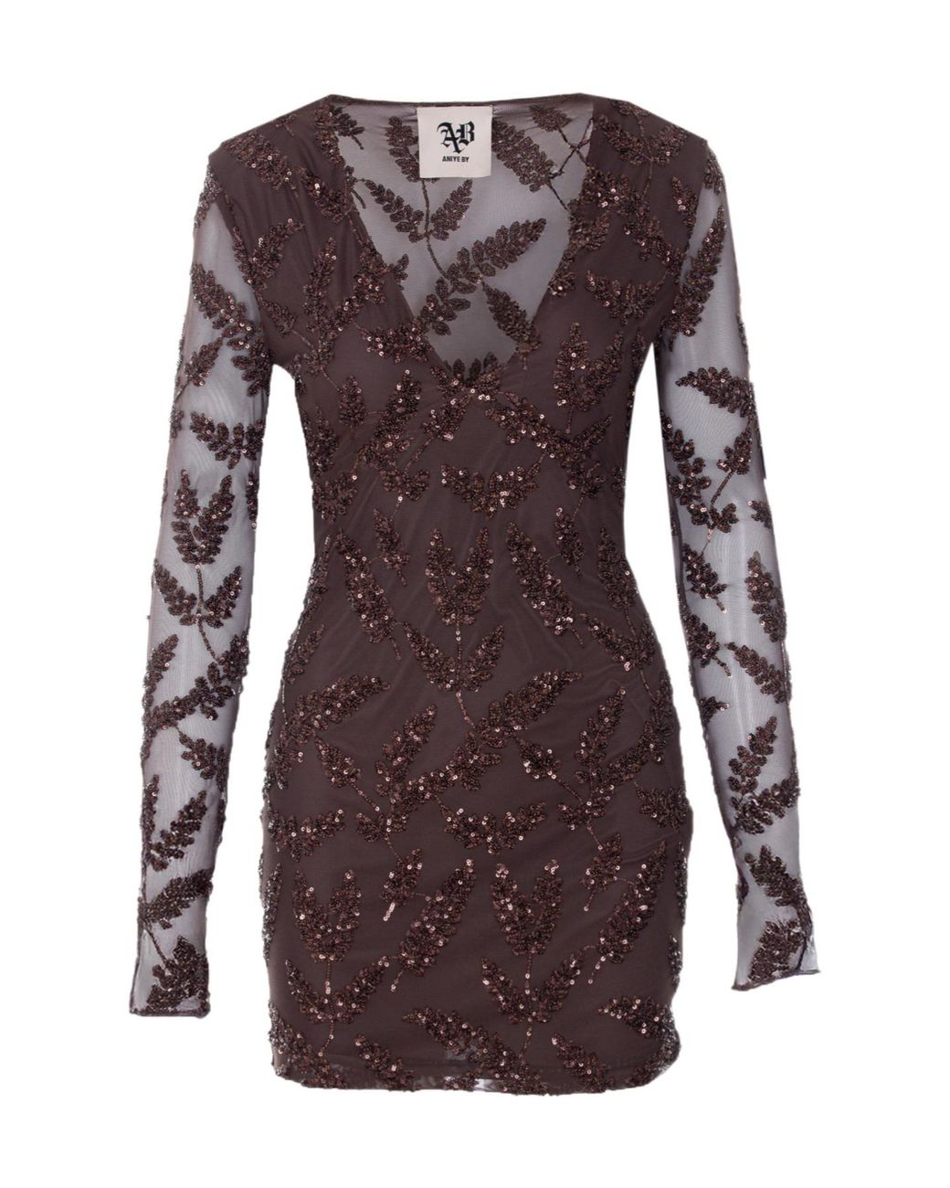 Aniye By Brown Uma Sequined Sheer Mini Dress