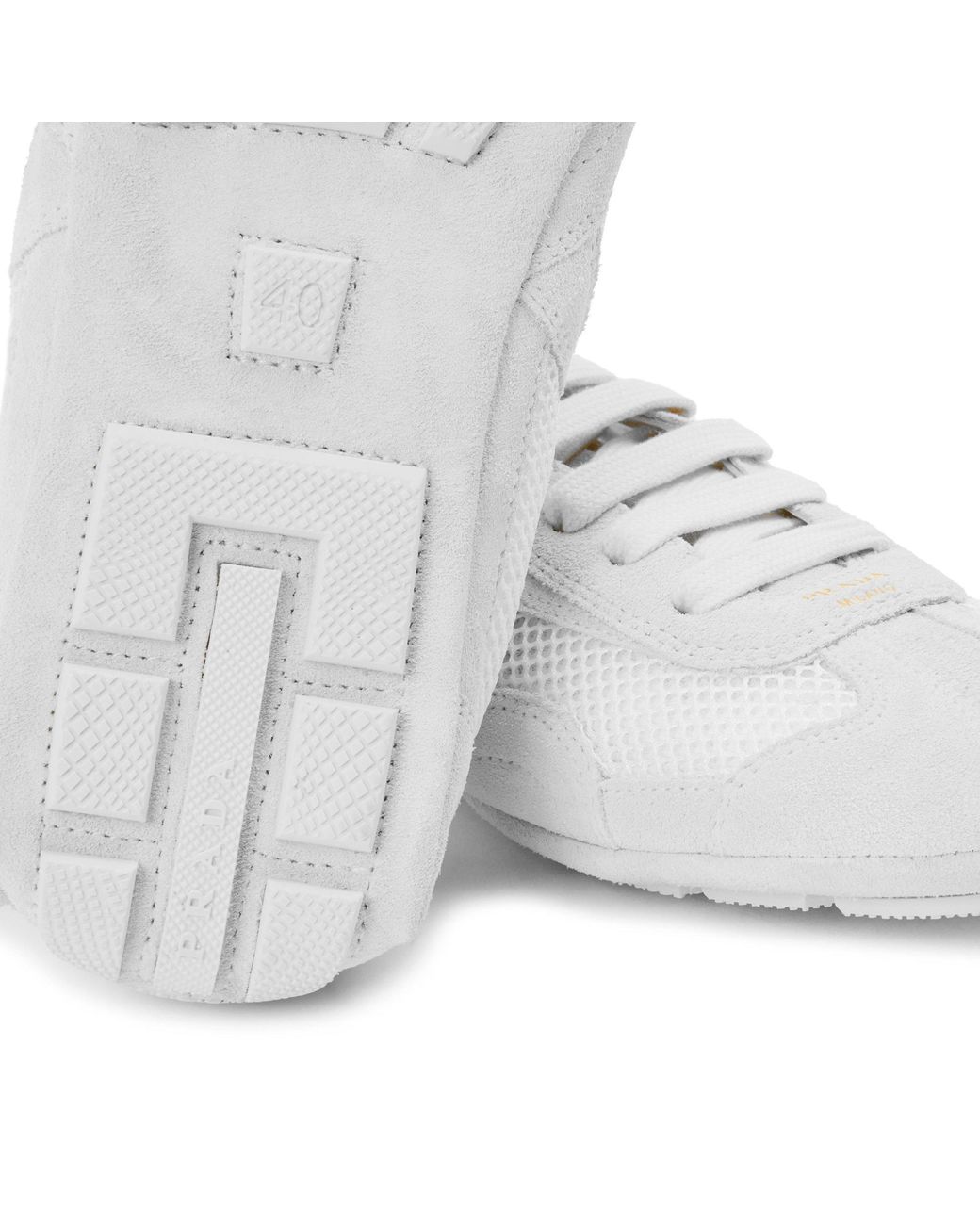 Prada White Low-Top Sneakers