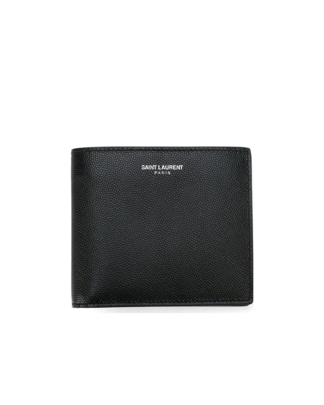 Saint Laurent Black Paris East/West Bi-Fold Wallet for men