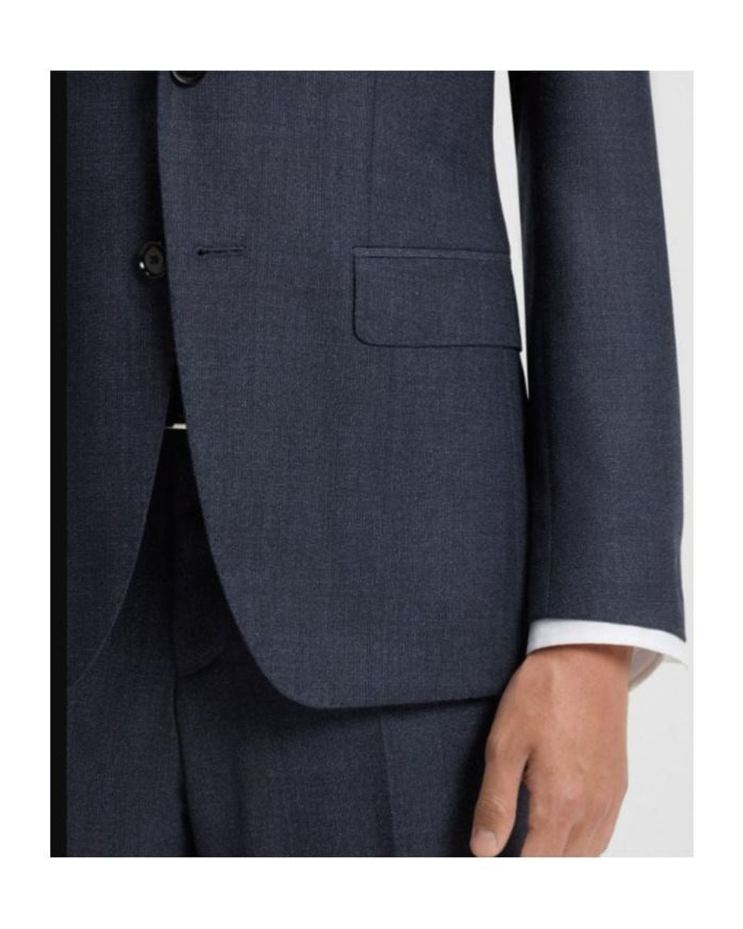 Boss Blue Long-Sleeved Suit Jacket for men