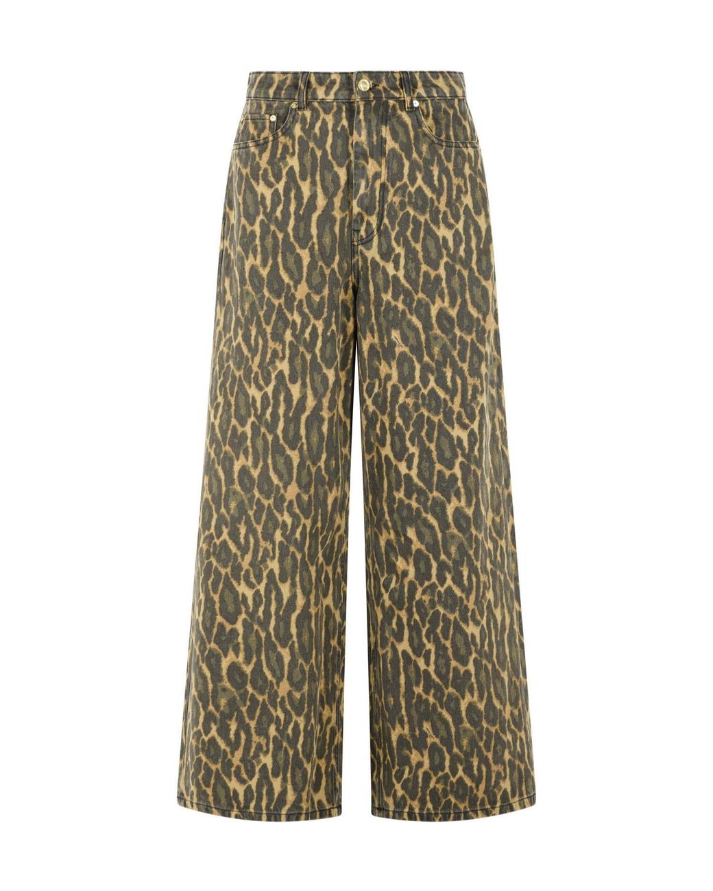 Ganni Multicolor Wide-Leg Printed Jeans